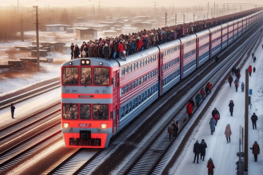 Транспортировка пассажиров на двухэтажных поездах по Куйбышевской железнодорожной линии в период с января по апрель 2025 года увеличилась на примерно 20%