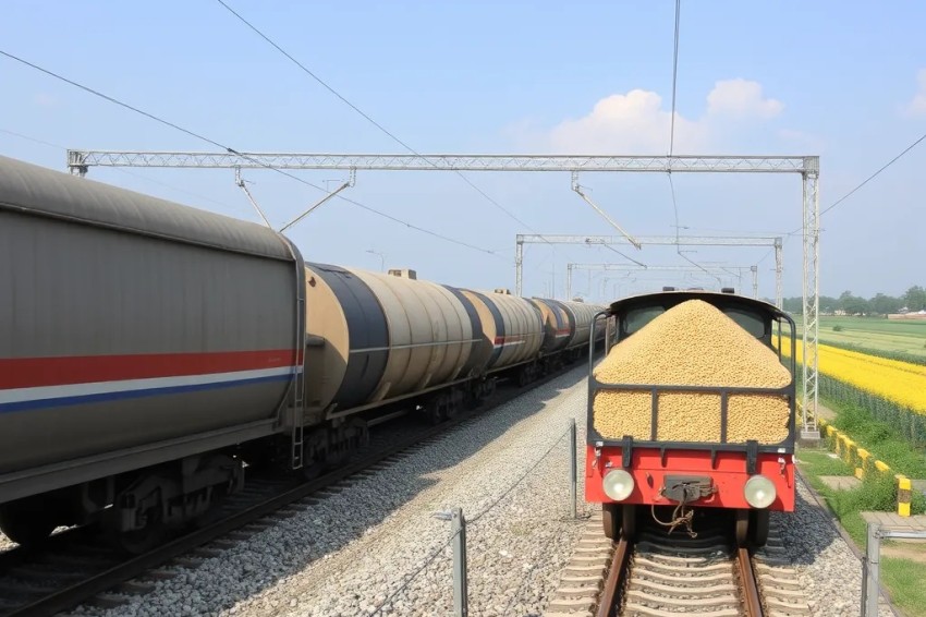Транспортировка зерновых для внутренних потребителей увеличилась на 15% в первом полугодии