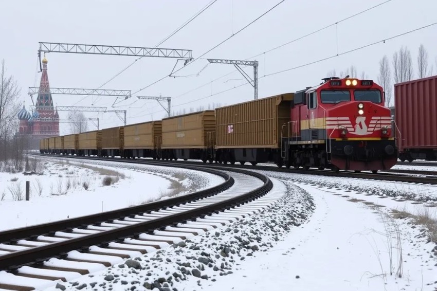 В 2025 году количество контейнерных поездов, отправленных по Северной железной дороге, увеличилось примерно на 13%