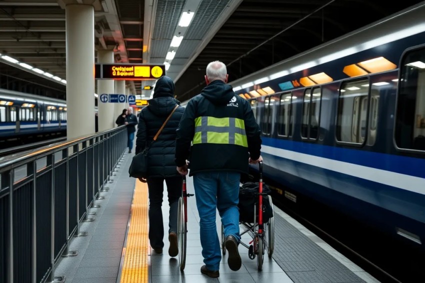 В 2025 году на станциях Красноярской железной дороги число пассажиров с ограниченными возможностями, которым оказали помощь, увеличилось на 14%.