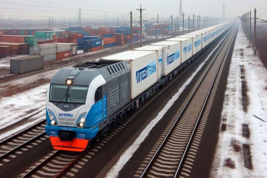 В контексте проекта ИНТЕРТРАН был направлен экспериментальный контейнерный жд состав из Санкт-Петербурга в Белоруссию.
