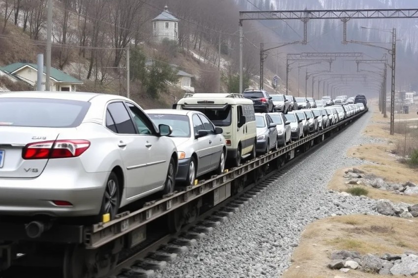 В первой половине года на Дальневосточной железнодорожной линии было перевезено свыше 600 автомобилей с помощью специализированных вагонов-автовозов.