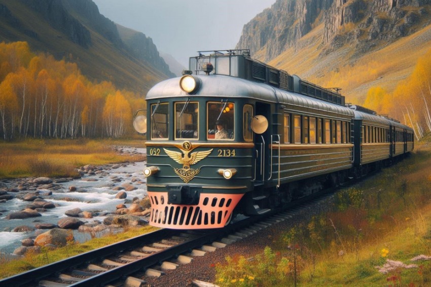 В туристическом ретропоезде 