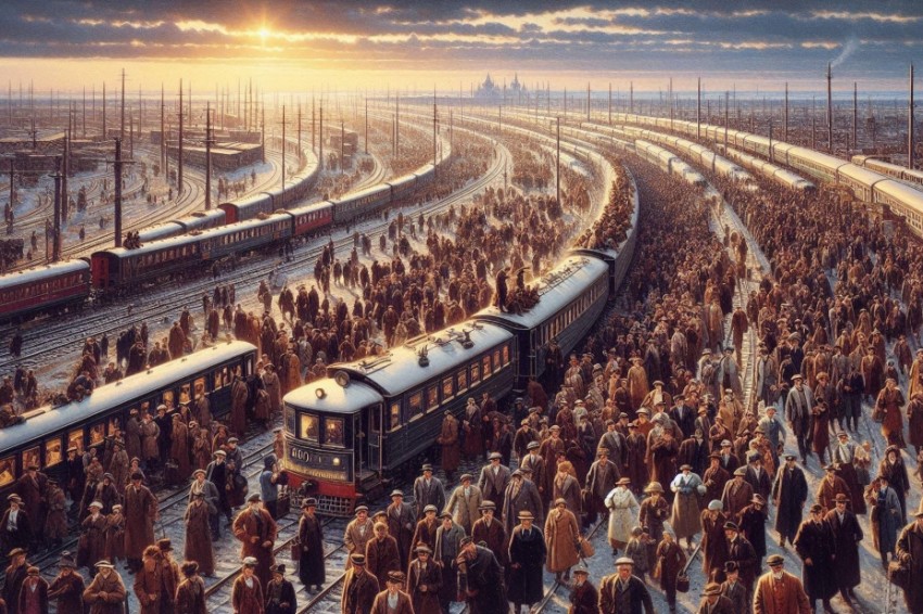 Во время майских торжеств, около 2 миллионов пассажиров были транспортированы по Горьковской железнодорожной линии.