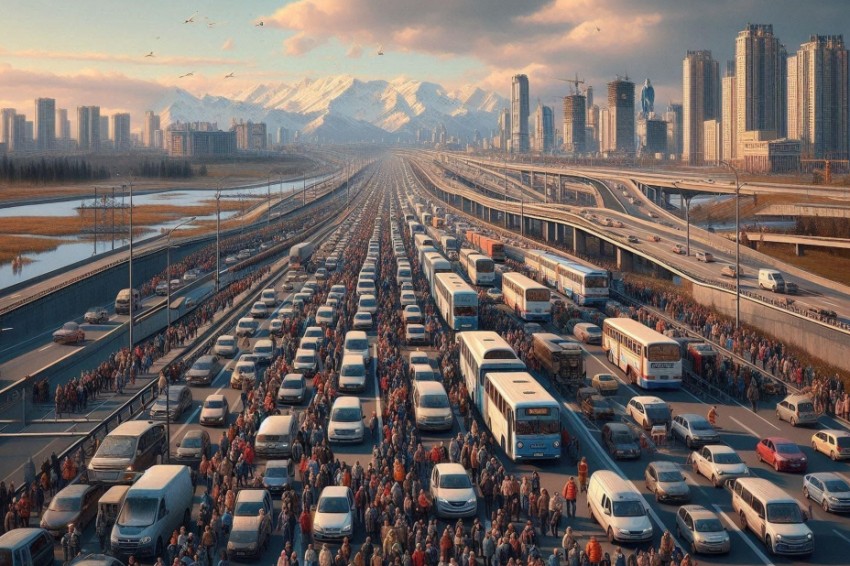 Во время июньских торжеств, около 650 тысяч пассажиров были транспортированы по Горьковскому шоссе.