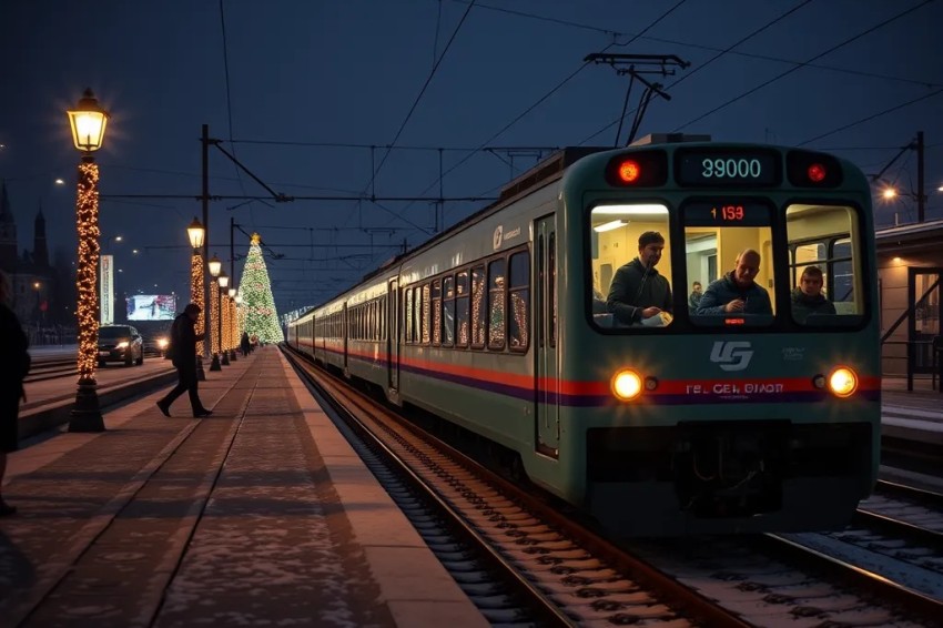 Во время новогодних торжеств, с помощью пригородных поездов Калининграда, было транспортировано свыше 193 тысяч человек.