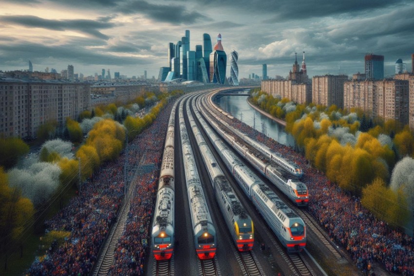 Во время майских торжеств, на Московской железнодорожной линии, дальнобойные поезда перевезли 1,6 миллиона пассажиров.