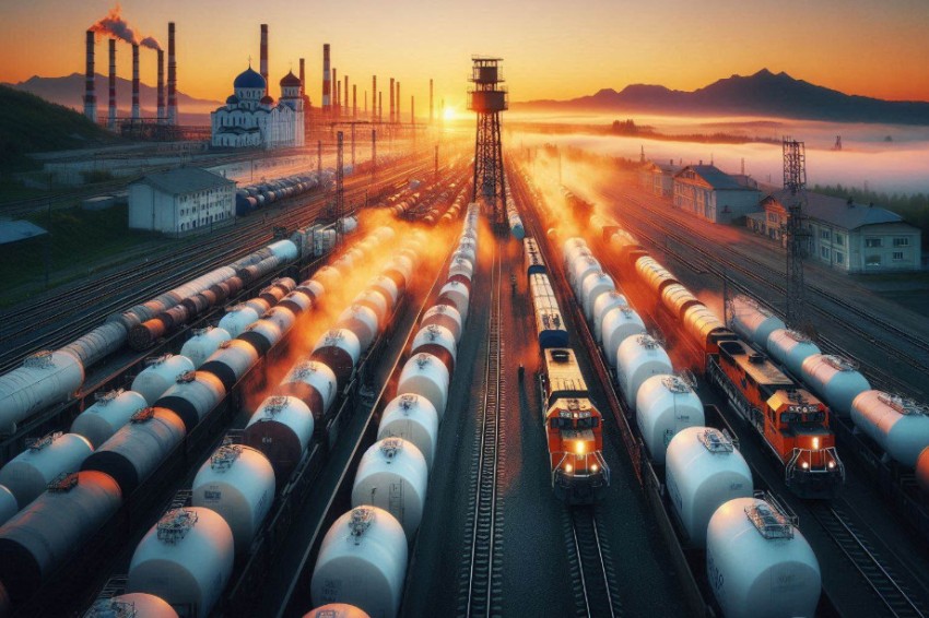 Загрузка химических веществ для экспорта через сеть РЖД увеличилась на 29%