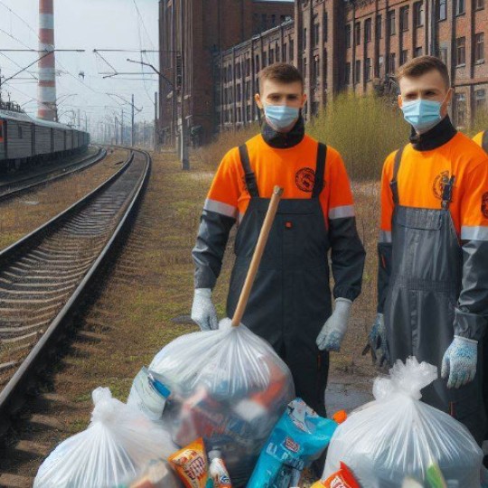 Железнодорожные работники из Калининграда организовали волонтерский день, связанный с празднованием Дня Победы.