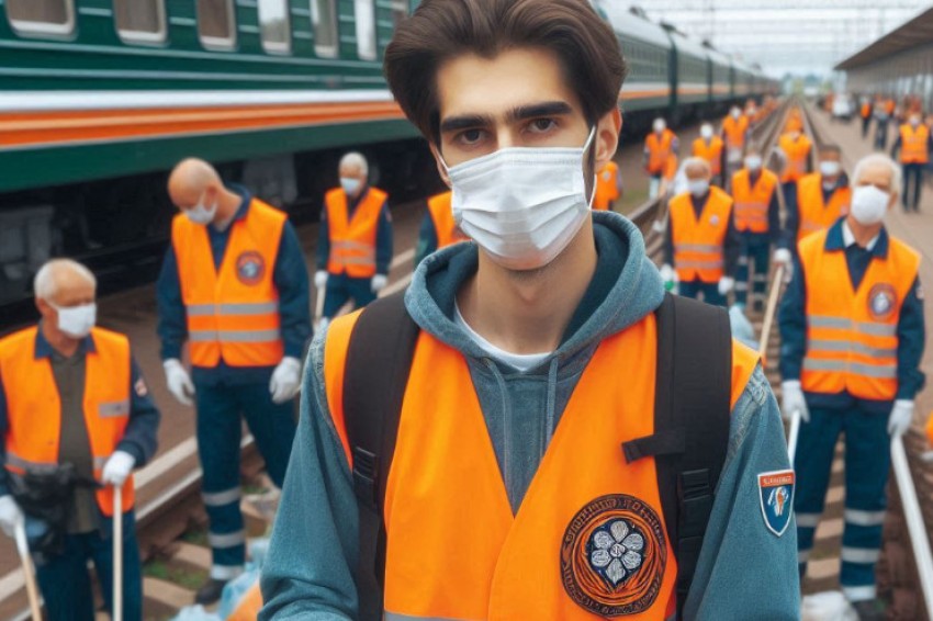 Железнодорожные работники из Калининграда организовали волонтерский день, посвященный Дню Победы.