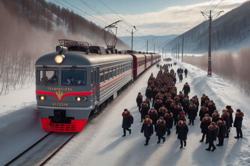 Железнодорожная компания Забайкалья устроила специальный поезд для транспортировки учеников из Адриановки на событие с ретропоездом в Карымской.