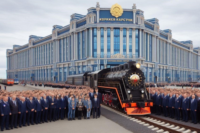 Железнодорожная компания Красноярска провела мероприятие под названием «Знак внимания!» для автомобилистов на одном из перекрестков Транссибирской магистрали.