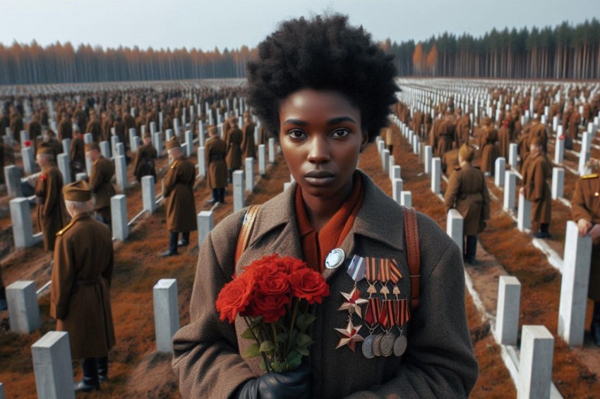 Железнодорожные работники из Калининграда отдали дань уважения памяти советских бойцов на месте массового захоронения в Голубево.