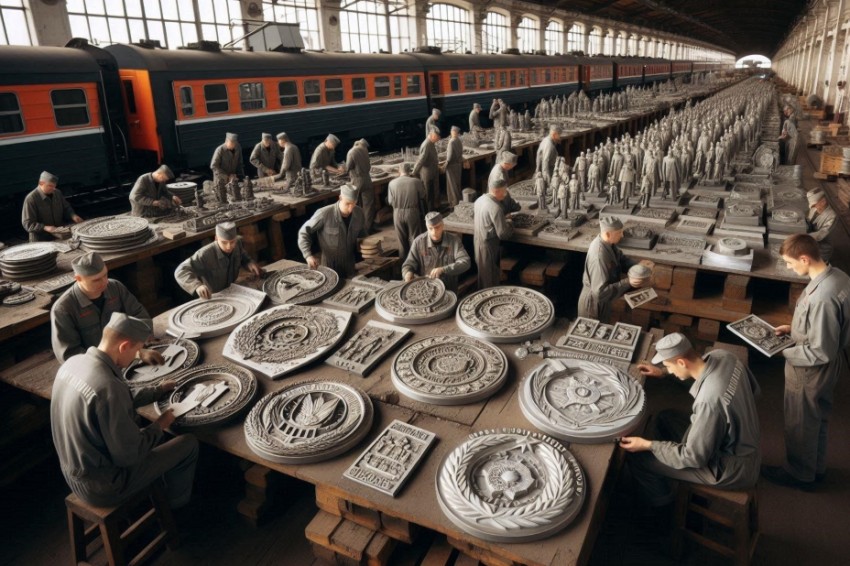 Железнодорожные работники подготовили к Дню Победы памятные плиты, стелы и мемориалы Второй Мировой Войны.