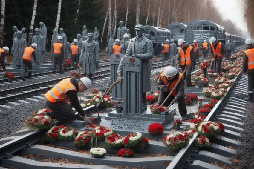 Железнодорожники из Казани обновили мемориальные объекты к празднованию Дня Победы.