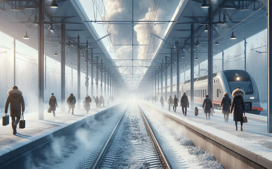 Железнодорожные платформы с подогревом: никакого льда зимой