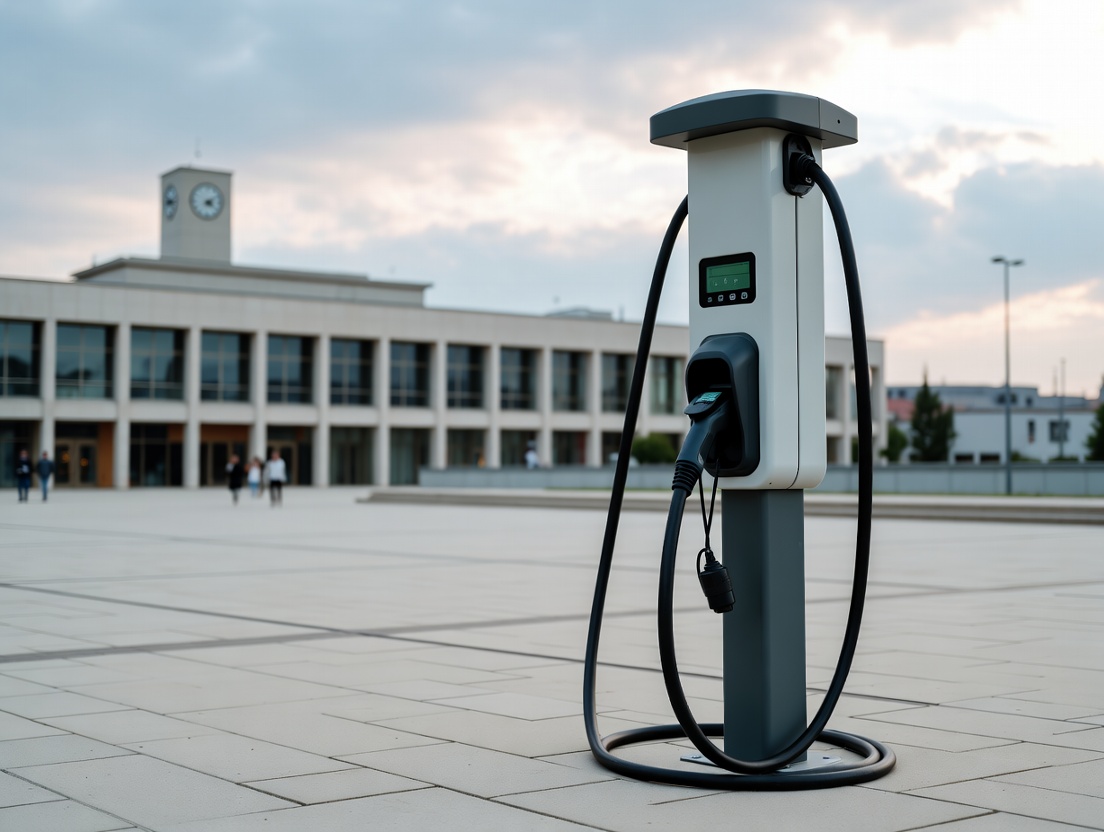 Станция зарядки электромобилей открылась на привокзальной площади