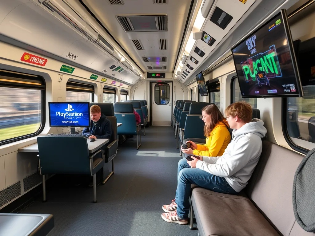 Поезд с игровой зоной: PlayStation и Xbox для юных пассажиров